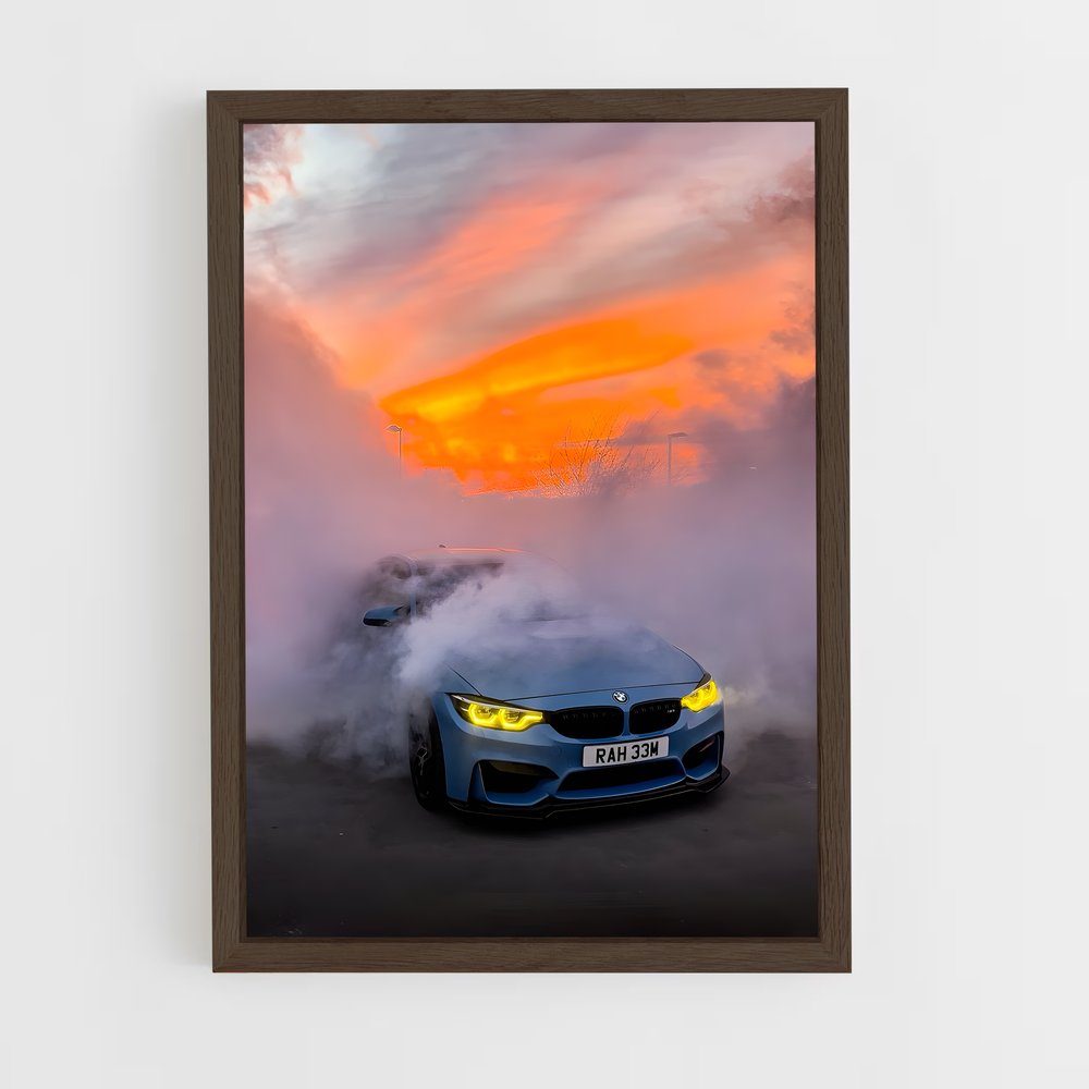 Poster Blue Smoke Racer – affiche BMW (vue 5)